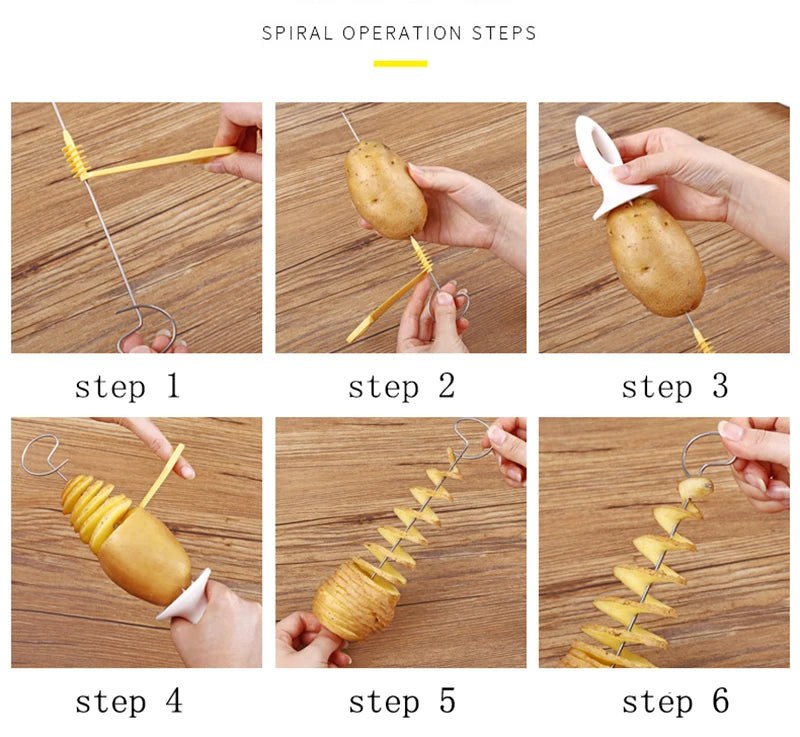 SpiralSpud BBQ Master – Portable Potato Skewer & Spiral Cutter Set