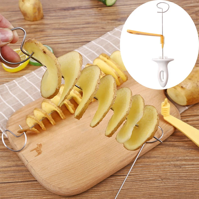 SpiralSpud BBQ Master – Portable Potato Skewer & Spiral Cutter Set