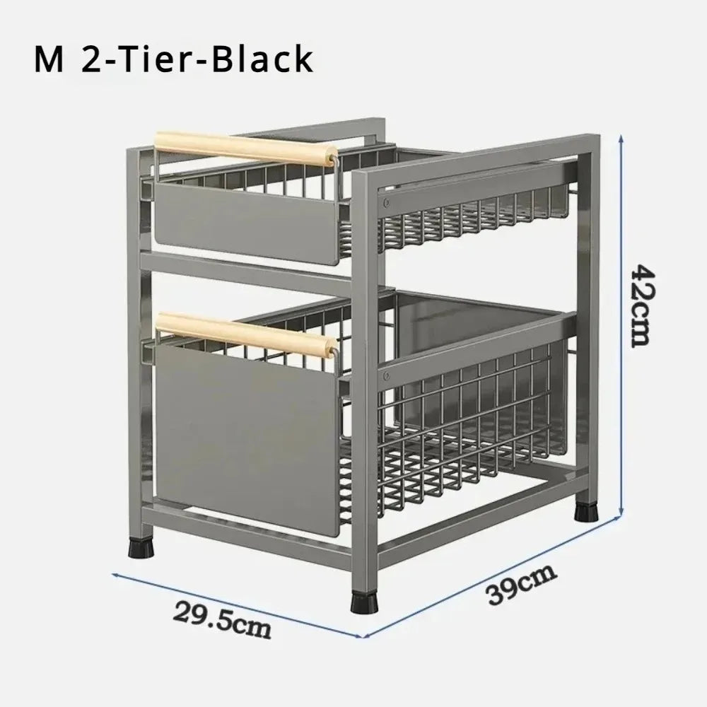 FlexiStor Carbon Steel Bathroom & Kitchen Rack