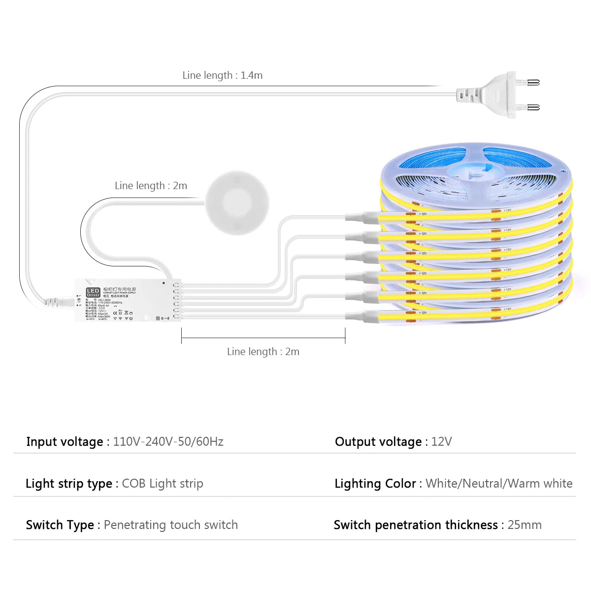 GlowFlex Dimmable LED Cabinet Light